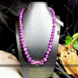Vòng cổ Ruby sao thiên nhiên 573ct, vàng 18k