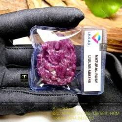 Phổ Hiền Bồ Tát – Phật bản mệnh Ruby Nam Phi, tuổi Thìn – Tỵ, KT 38mm - Ảnh 3