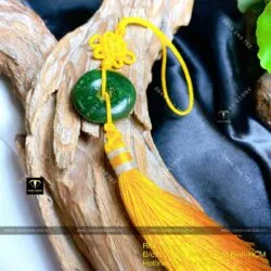 Đồng điếu Ngọc Bích treo xe hơi - Bình an, may mắn, ĐK 28mm - Hình ảnh 6