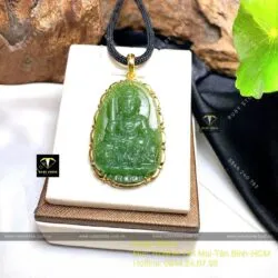 Phật bản mệnh Ngọc Bích Canada, vàng 18k (750) - Hình ảnh 5
