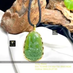 Phật bản mệnh Ngọc Bích Canada, vàng 18k (750) - Hình ảnh 3