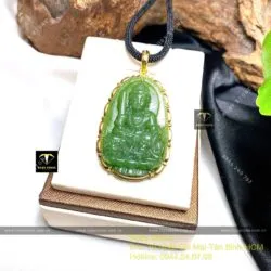 Phật bản mệnh Ngọc Bích Canada, vàng 18k (750) - Hình ảnh 8