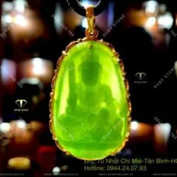 Phật bản mệnh Ngọc Bích Canada, vàng 18k (750)