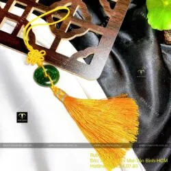 Đồng điếu Ngọc Bích treo xe hơi - Bình an, may mắn, ĐK 28mm - Hình ảnh 5
