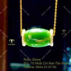 Mặt dây Lu thống Ngọc Bích Canada, vàng 18k