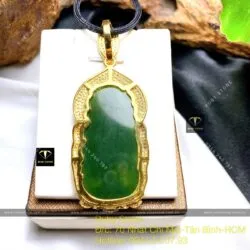 Phật Quan Thế Âm Bồ Tát Ngọc Bích Canada, vàng 18k - Ảnh 5