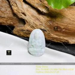 Như lai đại nhật – Phật bản mệnh ngọc cẩm thạch tuổi Thân – Mùi, KT 38mm - Hình ảnh 4