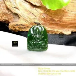 Phổ hiền bồ tát – Phật bản mệnh tuổi Thìn- Tỵ ngọc bích, KT 36mm - Ảnh 4