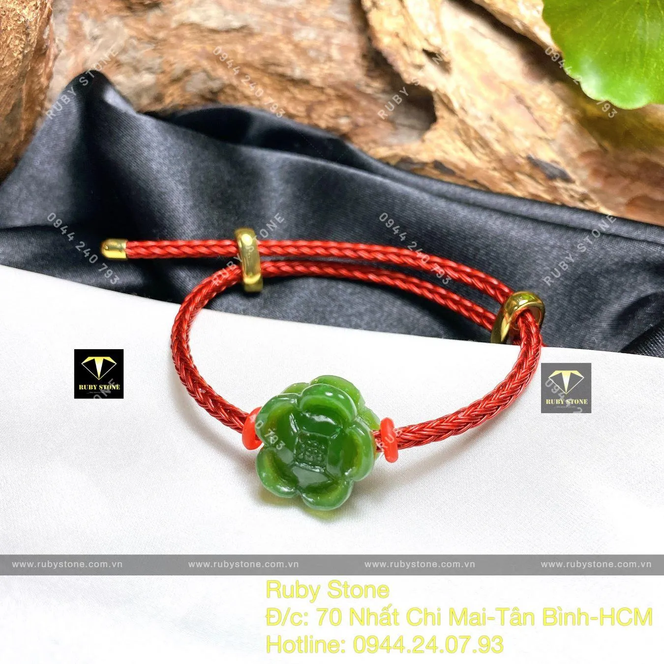 Charm hoa sen Ngọc bích Canada chạm tay Charm hoa sen Ngọc bích Canada chạm tay - Ảnh 5