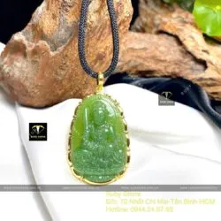 Phật bản mệnh Ngọc Bích Canada, vàng 18k (750) - Hình ảnh 2