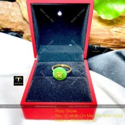 Nhẫn đồng điếu Ngọc Bích Canada, vàng 18k - Hình ảnh 9