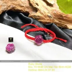 Charm hoa sen Ruby Nam Phi đeo tay - Hình ảnh 3