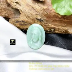 Mặt dây chuyền Đức Mẹ Maria Ngọc Cẩm Thạch, KT 33mm - Hình ảnh 2