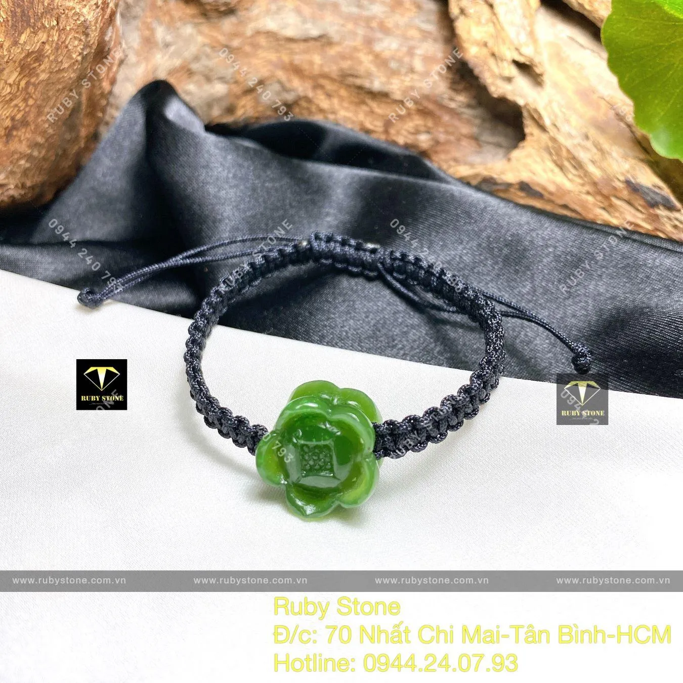 Charm hoa sen Ngọc bích Canada chạm tay Charm hoa sen Ngọc bích Canada chạm tay - Ảnh 3