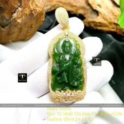 Phật Quan Thế Âm Bồ Tát Ngọc Bích Canada, vàng 18k - Ảnh 6