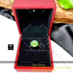 Nhẫn đồng điếu Ngọc Bích Canada, vàng 18k - Hình ảnh 7