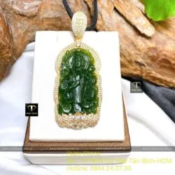Phật Quan Thế Âm Bồ Tát Ngọc Bích Canada, vàng 18k