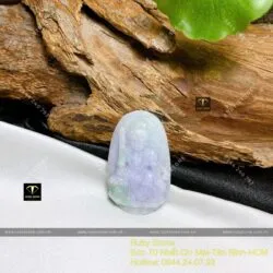Văn thù bồ tát – Phật bản mệnh ngọc cẩm thạch tuổi Mão, KT 38mm - Hình ảnh 3