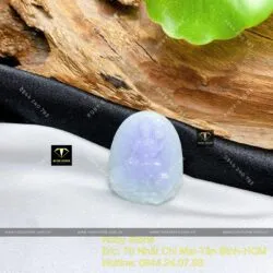 Phổ hiền bồ tát – Phật bản mệnh Ngọc Cẩm Thạch Tử La Lan, tuổi Thìn- Tỵ, KT 28mm - Ảnh 5