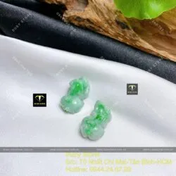 Tỳ Hưu Ngọc Cẩm Thạch xanh lý táo chạm tay tinh xảo, KT 21mm - Hình ảnh 4