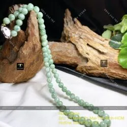 Vòng chuỗi cổ đậu lý Ngọc cẩm thạch Myanmar 8 ly - Hình ảnh 4