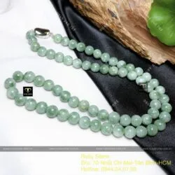 Vòng chuỗi cổ đậu lý Ngọc cẩm thạch Myanmar 8 ly - Hình ảnh 5