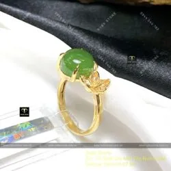 Nhẫn Ngọc bích Canada, vàng 18k (750) - Hình ảnh 2