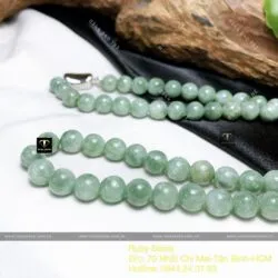 Vòng chuỗi cổ đậu lý Ngọc cẩm thạch Myanmar 8 ly - Hình ảnh 6