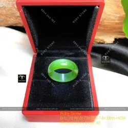 Nhẫn Ngọc bích Canada xanh lá, bản 8 ly - Ảnh 2
