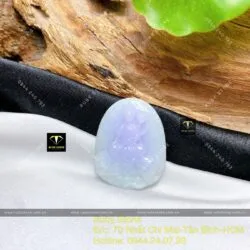 Phổ hiền bồ tát – Phật bản mệnh Ngọc Cẩm Thạch Tử La Lan, tuổi Thìn- Tỵ, KT 28mm - Ảnh 3