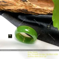 Nhẫn Ngọc bích Canada xanh lá, bản 8 ly - Ảnh 5