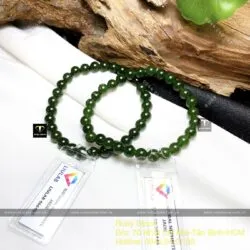 Vòng chuỗi Ngọc bích Canada xanh đậm 6 ly - Hình ảnh 9