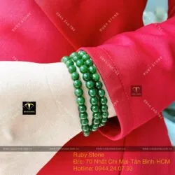 Chuỗi tay Ngọc Bích Canada xanh đậm 6 ly 108 hạt - Ảnh 7