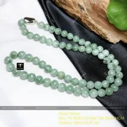 Vòng chuỗi cổ đậu lý Ngọc cẩm thạch Myanmar 8 ly - Hình ảnh 3
