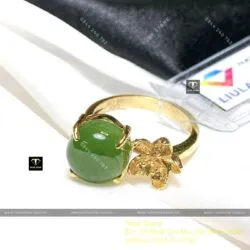 Nhẫn Ngọc bích Canada, vàng 18k (750) - Hình ảnh 5
