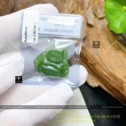 Phật Di Lặc Ngọc bích Canada xanh lá, KT 24mm - Hình ảnh 6