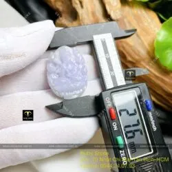 Phật Đại thế chí Bồ tát ngọc Cẩm thạch Tử La Lan, KT 27mm - Ảnh 6