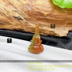Phật Quan Thế Âm Bồ Tát Cẩm thạch huyết, KT 29mm - Hình ảnh 3