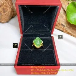Nhẫn thiềm thừ Ngọc bích Canada, vàng 18k - Hình ảnh 3