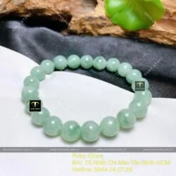 Chuỗi tay ngọc Cẩm thạch đậu 9 ly - Hình ảnh 2