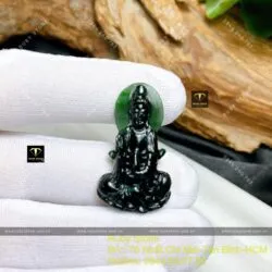 Phật Quan Thế Âm Mặc Thuý (Phỉ thúy Mực dục) - Hình ảnh 2