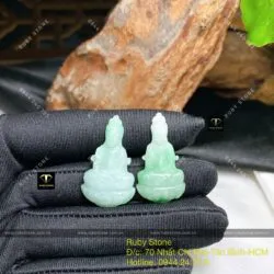 Phật Quán Thế Âm Bồ Tát ngọc cẩm thạch lý táo, KT 27-33mm - Hình ảnh 6