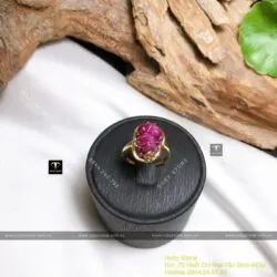 Nhẫn Tỳ Hưu Ruby Nam Phi, vàng 18k - Ảnh 2