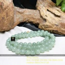 Chuỗi cổ Ngọc Cẩm Thạch xanh lơ 77 hạt 9 ly - Ảnh 4