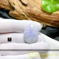 Phật Đại thế chí Bồ tát ngọc Cẩm thạch Tử La Lan, KT 27mm - Ảnh 4