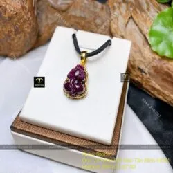 Mặt dây chuyền Tỳ hưu Ruby, vàng 18k - Ảnh 4