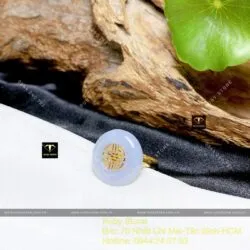 Nhẫn đồng điếu Ngọc tử la lan, vàng 18k - Hình ảnh 4