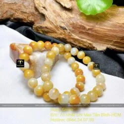 Vòng chuỗi tay Ngọc cẩm thạch huyết uyên ương 9 ly - Hình ảnh 3