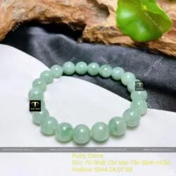 Chuỗi tay ngọc Cẩm thạch đậu 9 ly - Hình ảnh 5