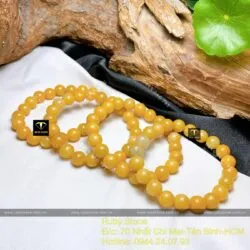 Vòng chuỗi tay Ngọc cẩm thạch huyết Myanmar 9 ly